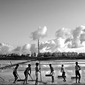 Workers at a salt pan near Mumbai