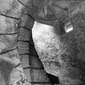 A spiral staircase in nearby fort