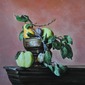 "Still life with plum branches"