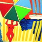 Woman under the sun, with boat from a theme of 4 paintings