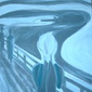 A silent scream may sound louder than a scream         cm120x90 Acrylic on canvas 2008