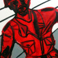 Scream, red, gray 