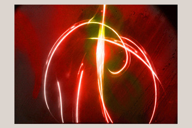 Collection a photogram on red 101; created by teoman madra