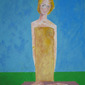 Swedish girl with three tongues on a table
