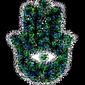 Hamsa Blue Green