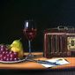 Still Life with Radio, Wine and Fruit
