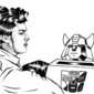 River Phoenix and Bumblebee