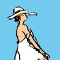 Femme with hat