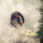 Surfer, Venice Beach Park, LA, California.