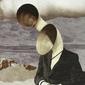 [ sand and soil arranged in a semicircle, provided the subject did not move ]
