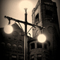 Preston Castle, twilight exterior