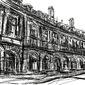 iPad drawing - Street Scene, London 