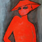Woman in red