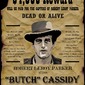 Wanted Dead or Alive "Butch" Cassidy