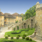 Beautiful large panorama of Rapa Galbena in Iasi, Romania. HDR photo