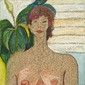 Woman and plant