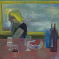 Woman in a pub