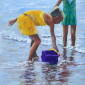 Two girls on beach