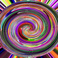 Pop art multi color swirl ( monday blue's)