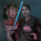 self portrait as Anakin with Queen of Naboo