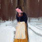 'Woman Against a Tree', 34.5 x 27 cm, oil on canvas