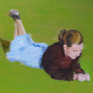 'Girl Lying on Grass', 30 x 24 cm inkjet
