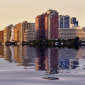 Reflected cityscape