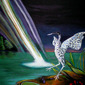 lightning strike near a heron