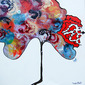 flashback mixed media on iron steel  cm 50 x 50 2011 