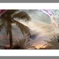 Tropical landscape and Girl