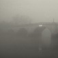 Richmond bridge on a foggy morning.