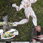 to lunch on grass