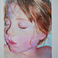 Phoebe Sleeping - painting in progress