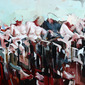 'Study of Six Figures and an Interior II' Diptych 2011