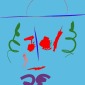 Abstract picture of  old rabbi