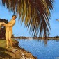 Bather with second thoughts
