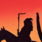 Indian at sunset