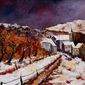 village in snow