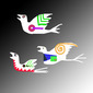 Frightened birds