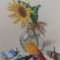 Still life with a sunflower